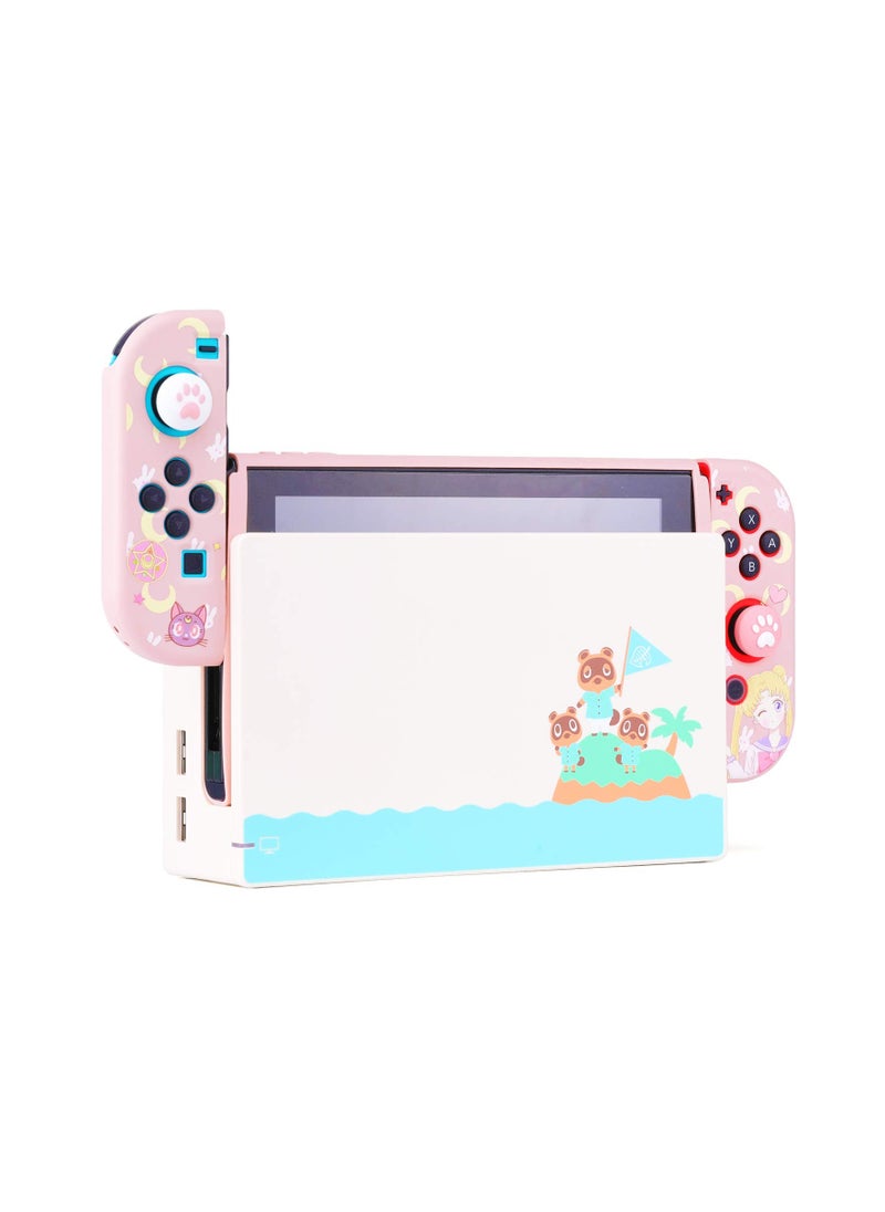 SYOSI - Switch Protective Cover,  Liquid Silicone Protective Case for Switch, Soft Slim Grip Cover Shell for Console and Joy-Con, Scratch, Crack Resistant, Easy Install (Sailor Moon) - Image 1