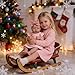 EKOKIZ Realistic Baby Doll 20Inch Reborn Baby Doll Girls Soft Cloth Body Newborn Dolls That Look Real Lovely Pretty Lifelike Doll with Pink Dress and Toy Accessories for Kids Age 3 - Image 4