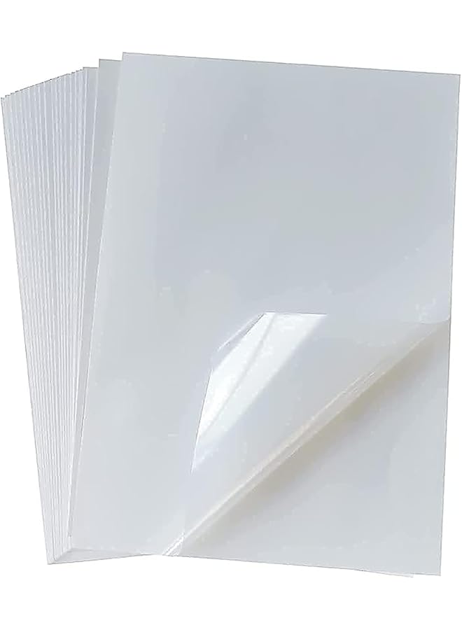 إيروريكس 25 ورقة من ورق الفينيل الشفاف القابل للطباعة بحجم A4 8.25 بوصة × 11.7 بوصة ورق الفينيل المقاوم للماء سريع الجفاف لطابعات الليزر النافثة للحبر - Image 1