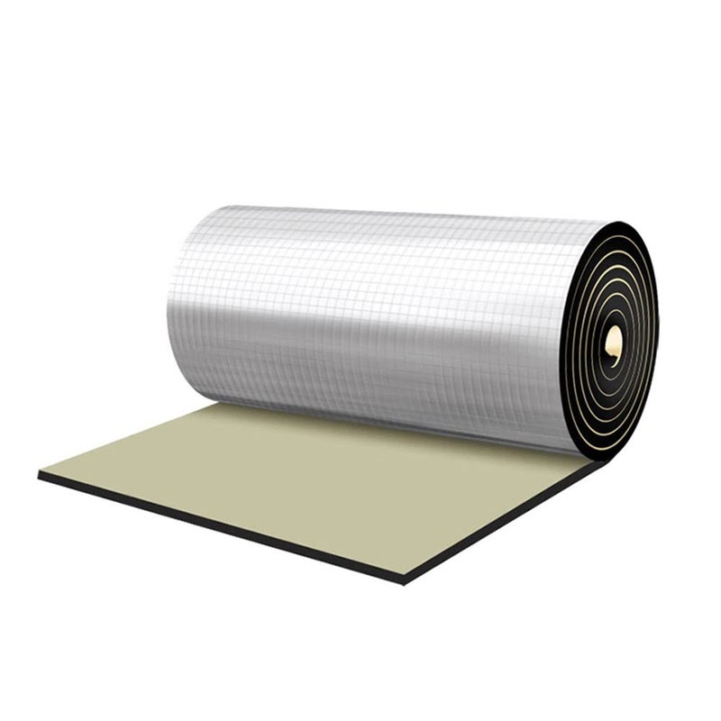CZXNBI Car Heat Sound Deadening Insulation Mat, 197mil 10.76sqft Sound Deadener & Heat Insulation Pad for Auto Hood Engine Roof Door and Trunk - 40 Inch x 40 Inch, Aluminum Foil Finish - Image 1