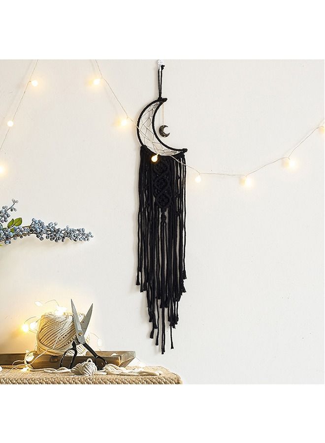 Moon Dream Catcher Bedroom Wall Decor, Room Decor, Moon Gifts Dream Catchers, Moon Catcher Boho Wall Decor(Black)  - Image 5