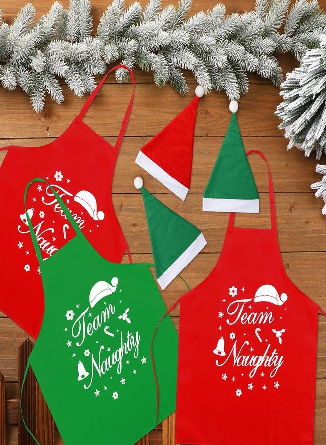 Cutecrop 24 Pcs Christmas Matching Aprons with Santa Hats Christmas Baking Crew Apron Fun Kitchen Gift for Family Cookie Baking Party Funny Holiday Chef Apron for Women Men Adults - Image 5