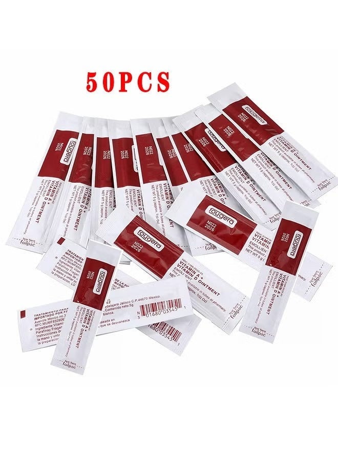 Fougera Tattoo Aftercare Repair Gel, Pack of 50 Individual 5 g Vitamin A and D Ointment Packets, Healing and Scar-Prevention Balm for Fresh Ink - Image 1