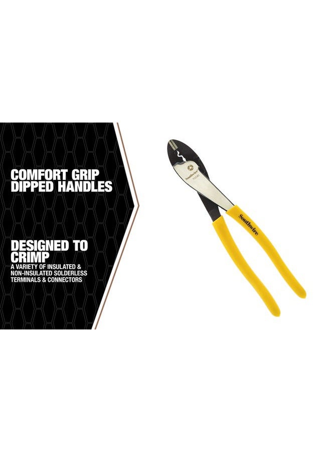 Southwire Tools & Equipment TCC9D 9-Inch Terminal Crimper/Cutter with Dipped Handles - Image 3
