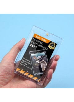 Zonon 40 Pieces Thick Magnetic Card Sleeve Card Holder 35pt Hard Plastic Protector Standard Thickness Trading Cards Sleeves for Collectible Trading Cards, Baseball, Sports, Game, Playing, Credit Cards  - Image 5