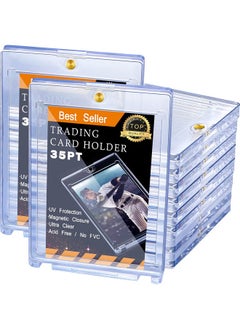 Zonon 40 Pieces Thick Magnetic Card Sleeve Card Holder 35pt Hard Plastic Protector Standard Thickness Trading Cards Sleeves for Collectible Trading Cards, Baseball, Sports, Game, Playing, Credit Cards  - Image 1
