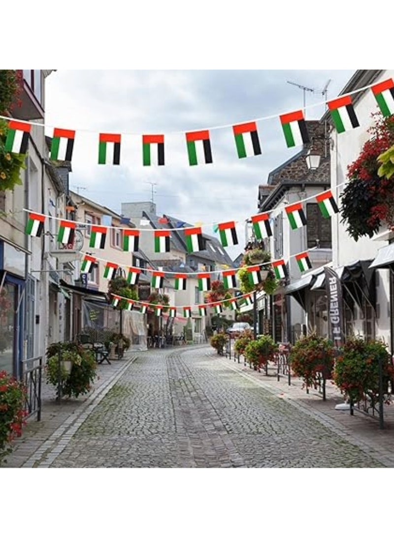 Boxwoods 6 PCS Of UAE Flag Shape Bunting Banners For National Day Decoration - Image 3