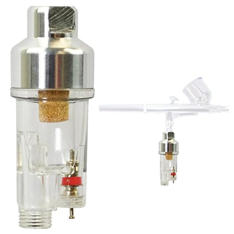 Master Airbrush In-Line Mini Air Filter Water Trap - 1/8" BSP Threads - Airbrush Moisture Trap & Air Compressor Accessory (Connects directly onto airbrushes and hoses with 1/8" threads) - Image 1