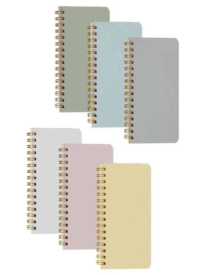 INNAXA Little Subject Notebooks 6 pcs Small Spiral Notebooks, 3.5 x5.5 Pocket Mini Notebooks Pages, 60 Sheet Mini Pads for Home Office and School Accessories - Image 1