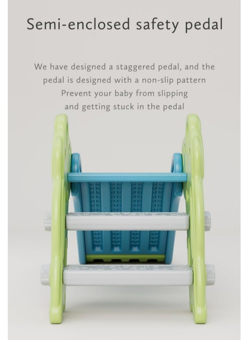 فول جوي زحليقة للأطفال 2 في 1 مع حلقة كرة سلة، زحليقة قابلة للطي للأطفال الصغار والأولاد والبنات والمتسلقين، ألعاب داخلية وخارجية - Image 4