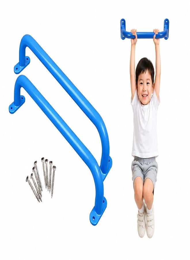 REZNOR 16" Long Metal Playground Safety Handle Monkey Bars for Kids Backyard Playset Handle Accessories for Playhouse, Jungle Gym for Indoor Outdoor Playground. (Pack of 2, 16 inch) - Image 1