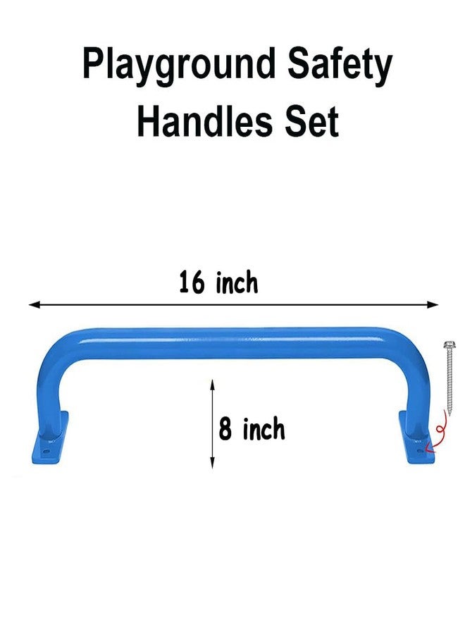 REZNOR 16" Long Metal Playground Safety Handle Monkey Bars for Kids Backyard Playset Handle Accessories for Playhouse, Jungle Gym for Indoor Outdoor Playground. (Pack of 2, 16 inch) - Image 3