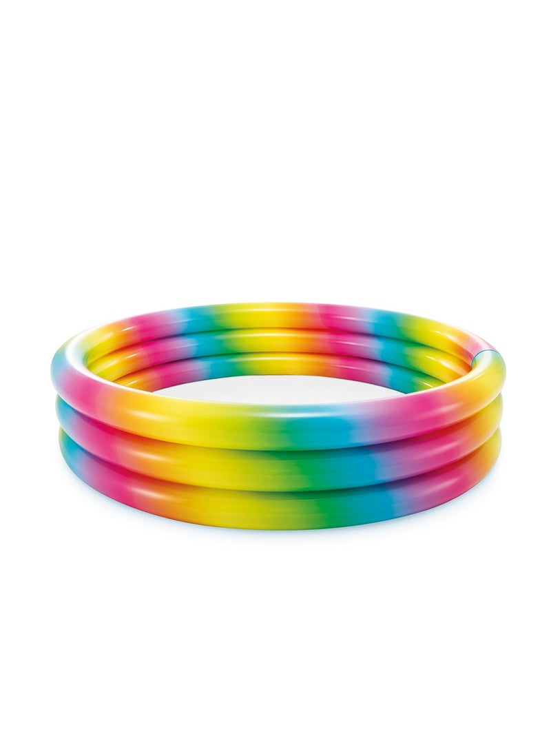 انتكس حوض سباحة قابل للنفخ بألوان قوس قزح 168×38 سم - Image 1