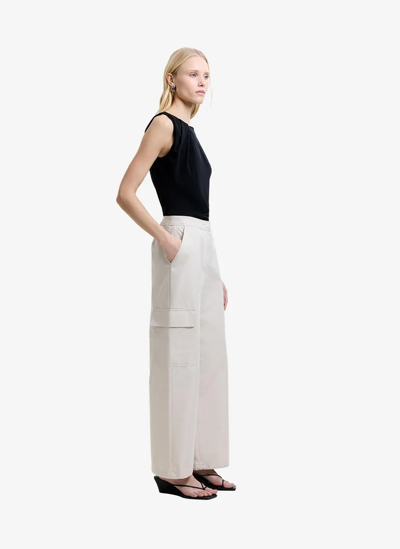 فرنش كونكشن Women's Light Neutral Saira Cargo Pants