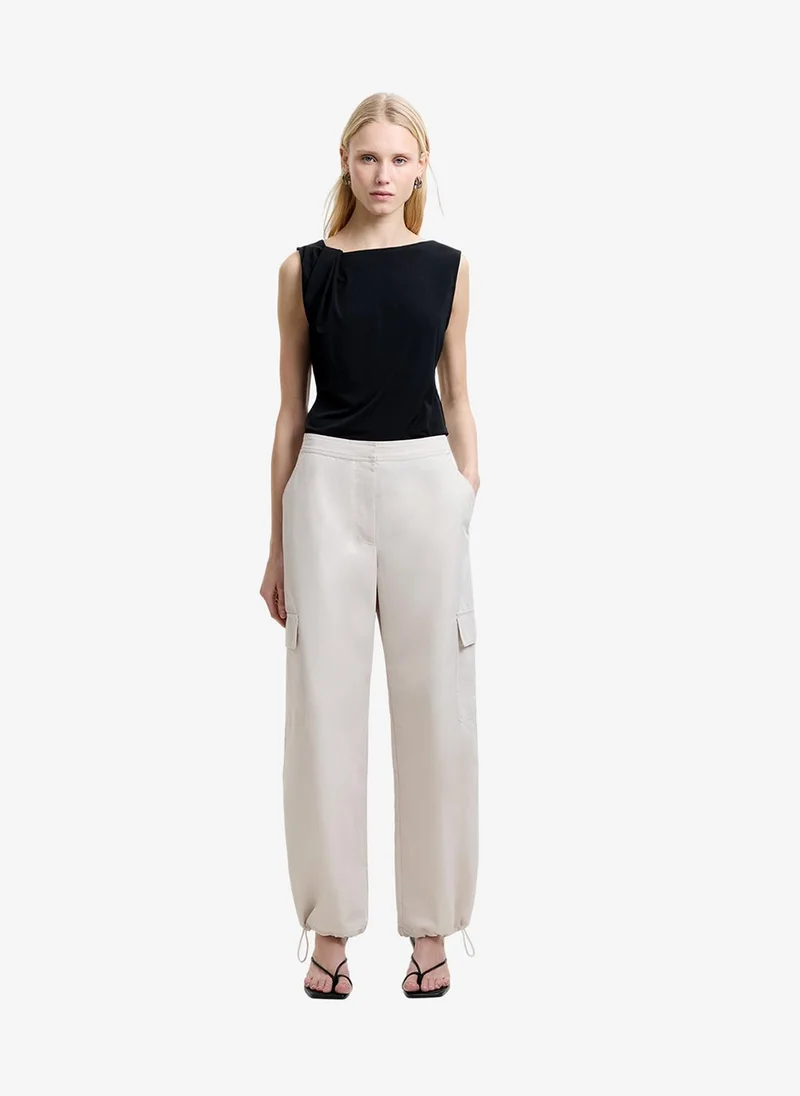 Women's Light Neutral Saira Cargo Pants