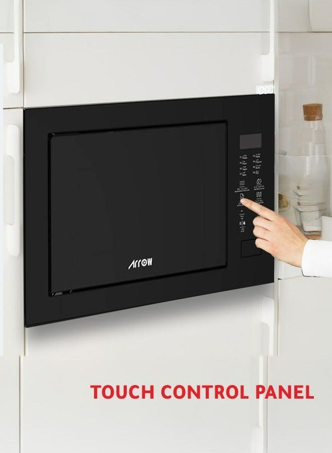 ارو فرن ميكروويف مدمج بسعة 25 لترًا مع شواية، تحكم باللمس، خرج ميكروويف بقوة 850 واط، قوة شواية 1100 واط | رقم الموديل: RO-25MWBI - Image 2