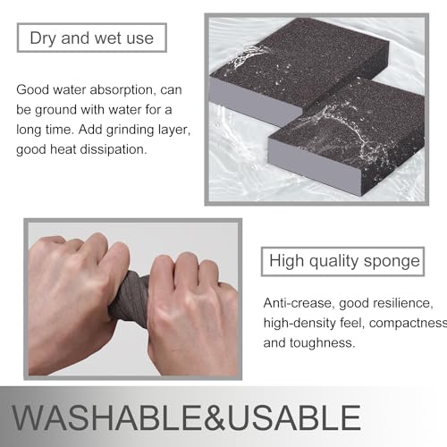 Tanbupu 12Pcs Sanding Sponge 220 Grit Fine Sanding Blocks for Drywall Metal Wood Washable and Reusable - Image 4