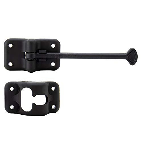 RecPro حامل باب RecPro RV على شكل T | حامل مزلاج | فتحة شحن | خيارات لون أسود أو أبيض | خيارات 4"، 6" أو 10" | حامل باب RV | معدات باب RV | عبوة من 2 (6 بوصات، أسود) - Image 5