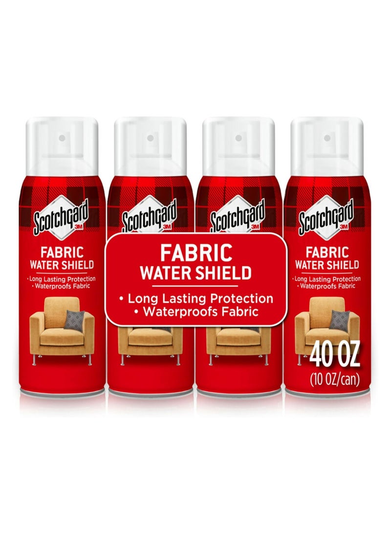Scotchgard Scotchgard Fabric Water Shield Water Repellent Spray for Clothing and Household Upholstery Items Long-Lasting Water Repellent, Four 10 Oz (Pack of 4) 