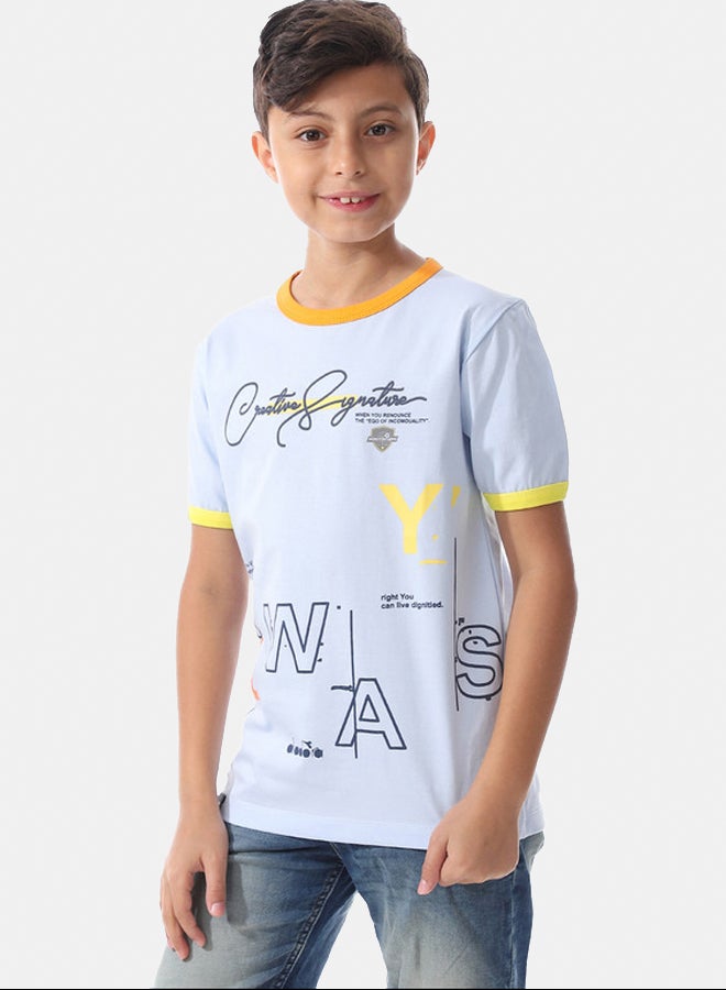 DIADORA Boys Printed Cotton T-Shirt - Image 2