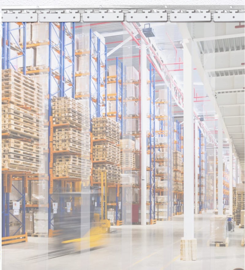 Ezcasch W4 X H7 Vinyl Strips 008 Inch Thickness 8PCS Door PVC Strip Curtain Kit Clear Plastic Strips Freezer Curtains for or Winter Freezer Cooler Warehouse Commercial Doors48 W x 84 L