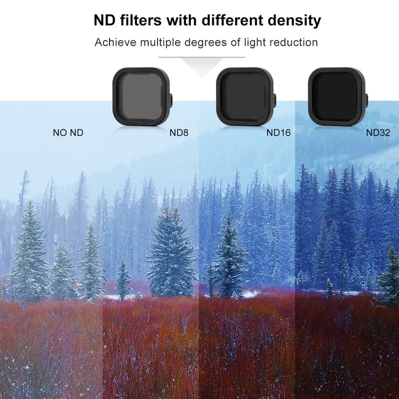 SOONSUN 4-Pack Lens Filter CPL ND8 ND16 ND32 Filter for GoPro Hero 12 11 10 9 Black, Neutral Density and Circular Polarizing Lens Filter Kit Protector for Go Pro Hero 9/10/11/12 Accessories - Image 5