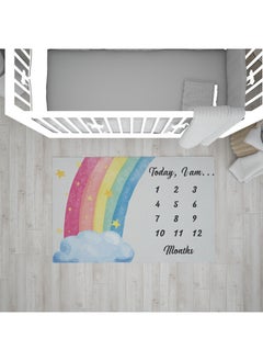 Home Print Milestone Baby Blanket 