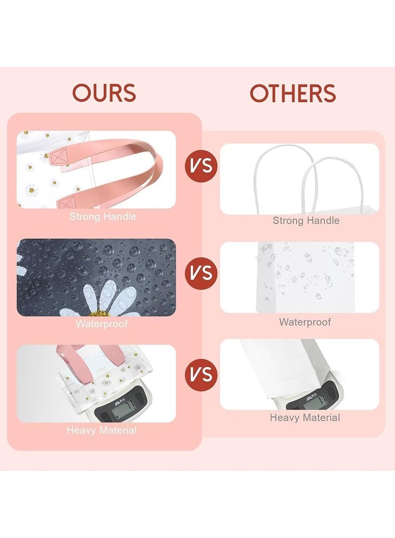 عام **أكياس هدايا شفافة بمقابض - مجموعة من 10 قطع من علب الهدايا PVC القابلة لإعادة الاستخدام، أكياس تغليف الهدايا، علب هدايا وعِلب هدايا لحفلات الزفاف والتسوق والأطفال وأعياد الميلاد - مقاس 7 × 4 × 8 بوصة.** - Image 4