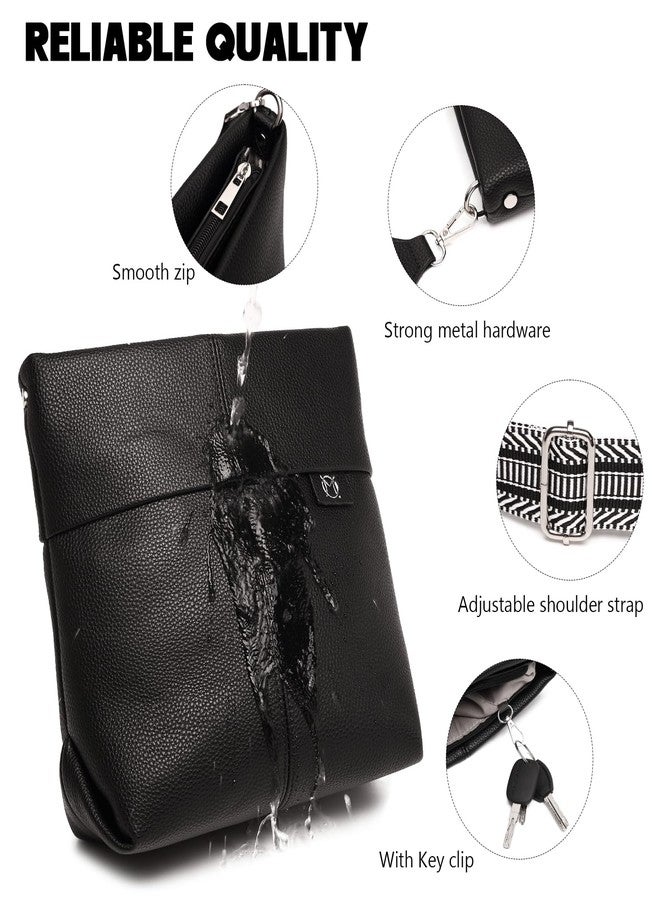 MYHOZEE Black Crossbody Bags for Women, Cross Body Purses with Two Straps Leather Shoulder Bag Women's Trendy Handbags - Image 4