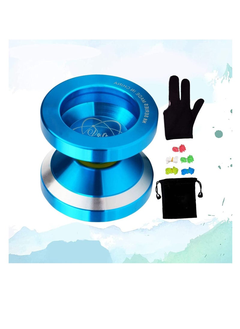 SYOSI - Yoyo N8, Unresponsive Yoyo N8 Toy, Professional Yoyo Aluminum Metal Yoyo Spin Yoyo for Kids Advanced Yoyo Players + Yoyo Glove + Yoyo Bag + 5 Yoyo Strings - Image 1