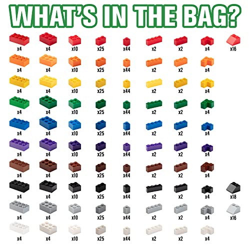 SCS Direct 1000 Pieces Classic Building Block Bricks- Bulk Value Set- 10 Colors, 9 Sizes & 54 Roof Pcs- Compatible, Tight Fit w All Major Brands- Activity for Creativity & School Projects- Kids Holiday Xmas Gift - Image 2