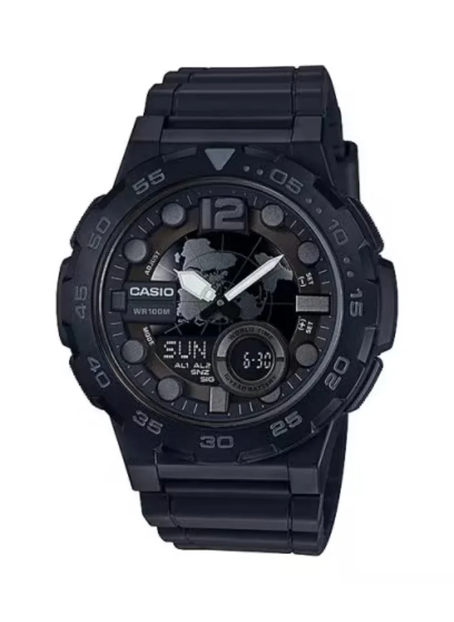كاسيو Men's Resin Analog-Digital Watch AEQ-100W-1B - 47.7 mm