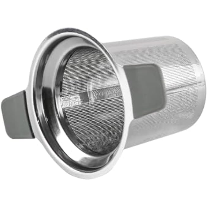 ريحني مصافي شاي للشاي السائب بمقابض سيليكون مزدوجة مقاومة للحرارة، مصفاة شبكية فائقة الدقة من الفولاذ المقاوم للصدأ 304 لتخمير أوراق الشاي ونقعها في أكواب وأباريق الشاي - Image 5