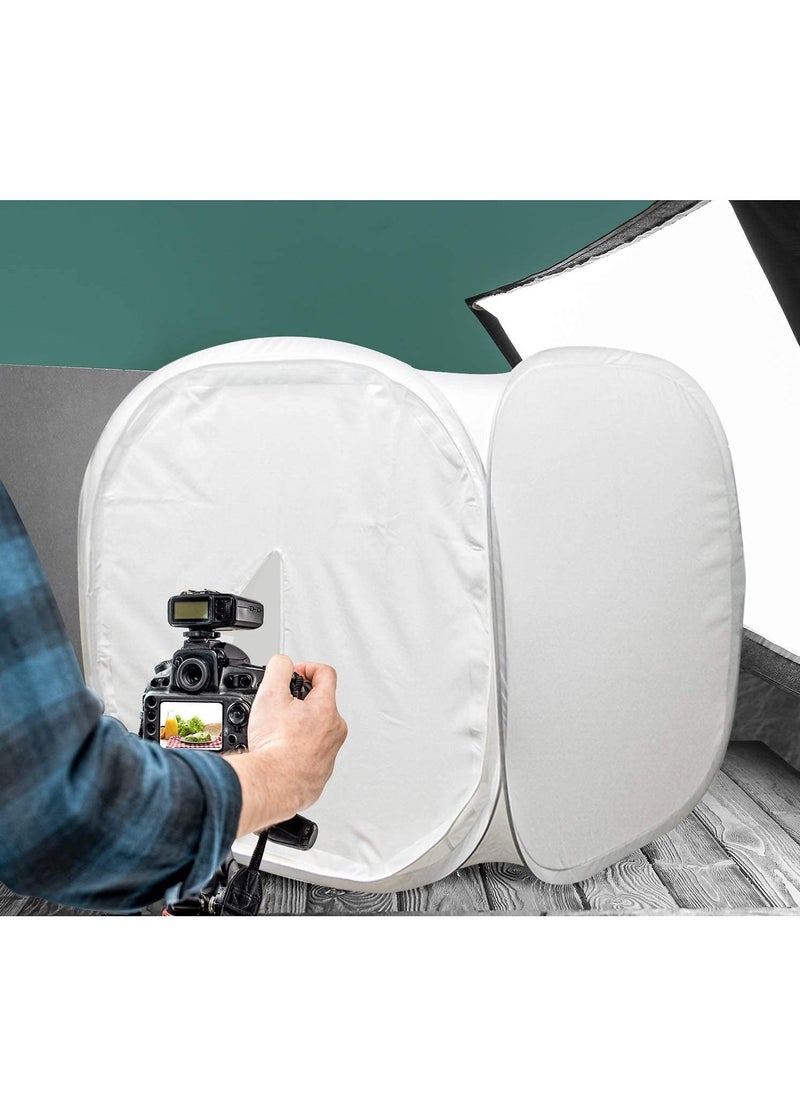 Generic - Studio Soft Box Shooting Cube Box Photo Light Tent Portable Bag with 4 Backdrops (80x80cm) - Image 1