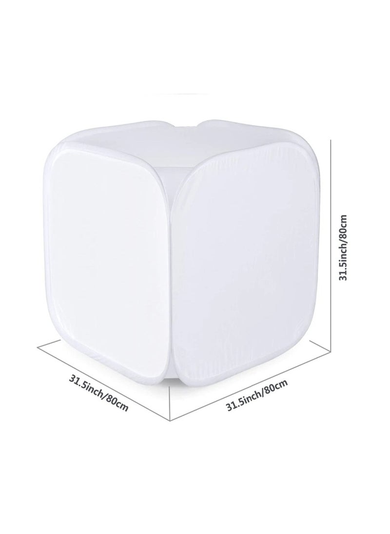 Generic - Studio Soft Box Shooting Cube Box Photo Light Tent Portable Bag with 4 Backdrops (80x80cm) - Image 1