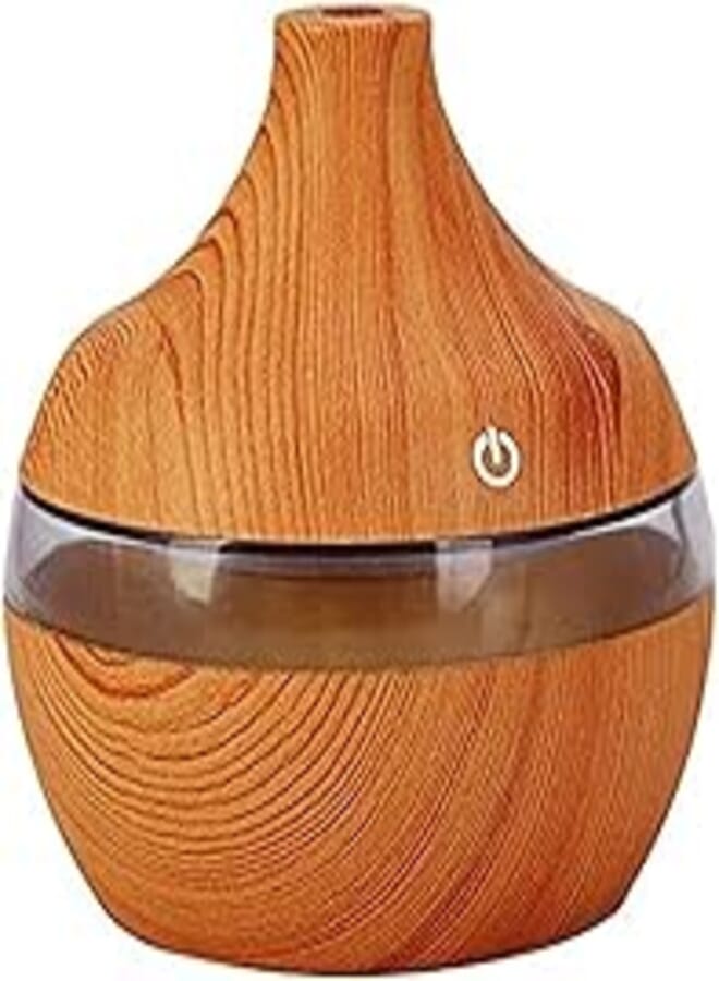Wood Grain Aromatherapy Aroma Essential Oil Diffuser with 7 Color Changing
