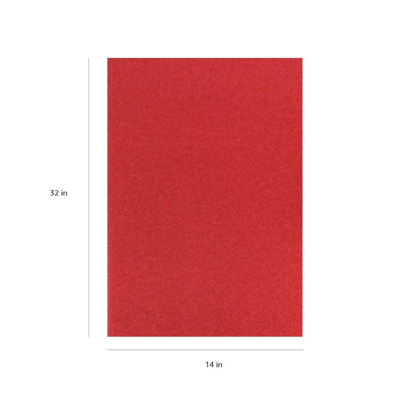 Americo Red Buffer Floor Pad, for Light Cleaning and Buffing, 14"x32", 5 Pads/Case, Made of 100% Recycled Content, USA Made - Image 2