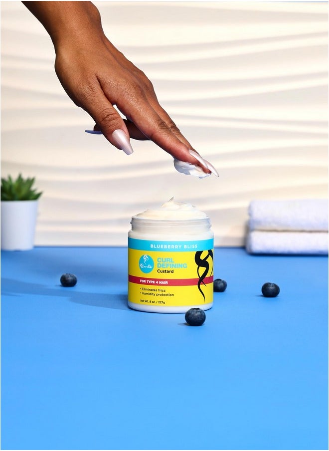Curls Curls Blueberry Bliss Defining Custard - 8 oz, Cream for Frizz Control & Humidity Protection, Enriched with Aloe Leaf Extract, Coconut Oil, Shea Butter & Mango Seed Butter, Type 4 Coils  - Image 2
