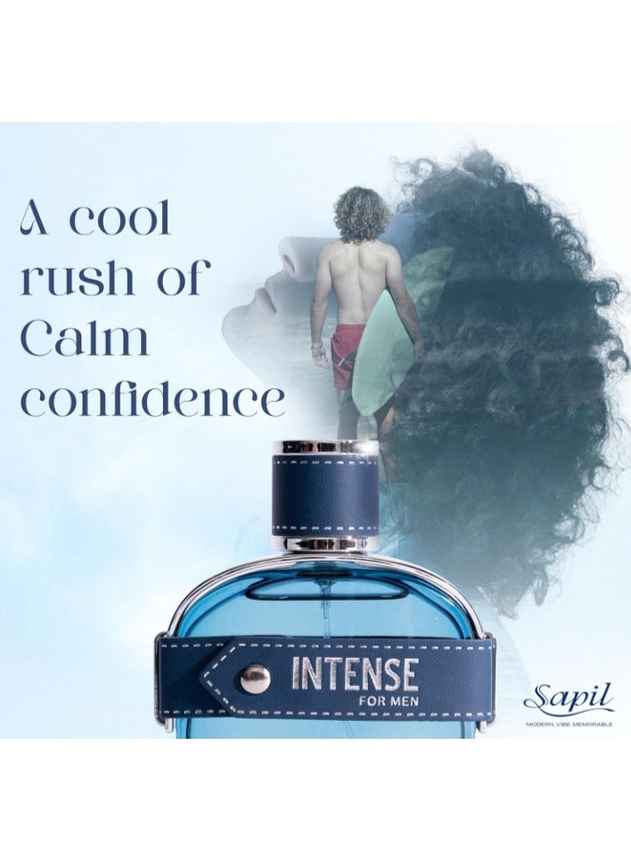 Sapil Intense for men Eau De Toilette 100ml, Affordable Luxury Perfume, Aromatic Spicy Fragrance with Lemon, Ginger, Lavender, Mint Top Notes, Bold Blend Perfumes for Men - Image 3