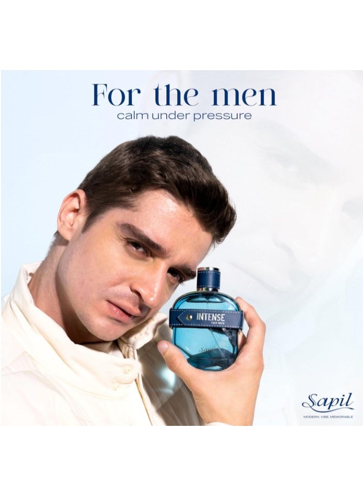 Sapil Intense for men Eau De Toilette 100ml, Affordable Luxury Perfume, Aromatic Spicy Fragrance with Lemon, Ginger, Lavender, Mint Top Notes, Bold Blend Perfumes for Men - Image 4