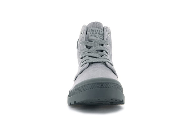 PALLADIUM حذاء بالاديوم للرجال بامبا هاي، حذاء ليفي نباتي، رمادي فانيلا، 7 م - Image 3