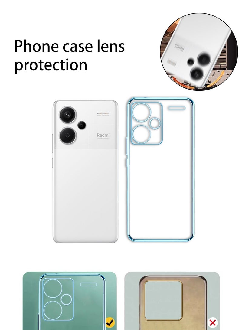 Redmi Note 13 pro plus Transparent Phone Case: Full Protection with Lens Protection, Slim Shockproof Silicone Cover - Image 1