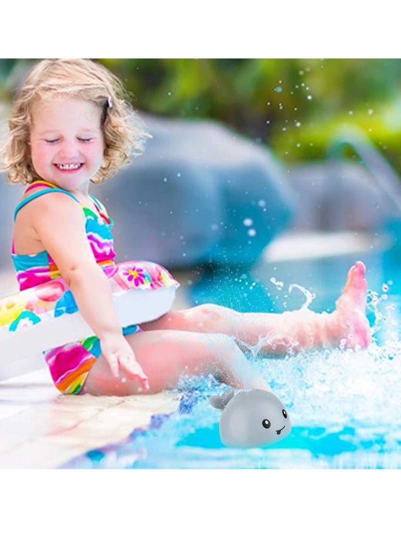 MIXDE - Baby Bath Toys,Light Up Bath Toys with LED Light, Sprinkler Bathtub Toys for Toddlers Infant Kids Boys Girls,Whale Spray Water Bath Toy,Bathtub Shower Pool Bathroom Toy for Baby - Image 1