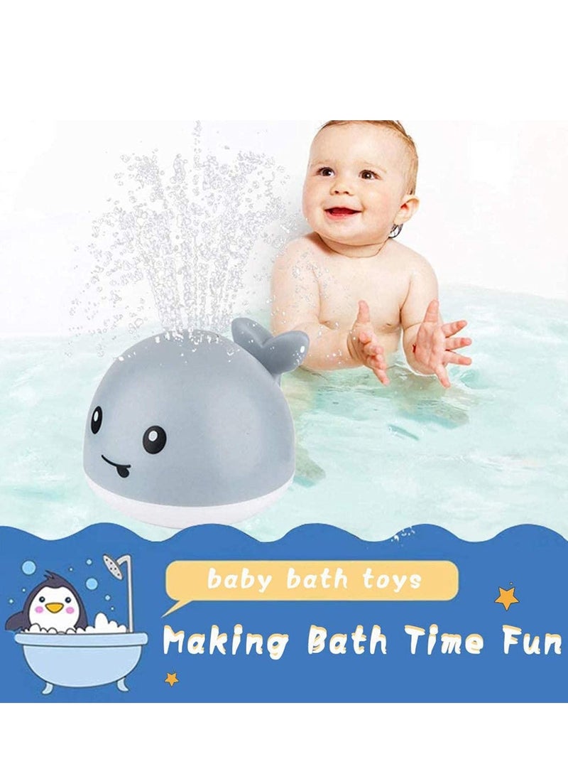 MIXDE - Baby Bath Toys,Light Up Bath Toys with LED Light, Sprinkler Bathtub Toys for Toddlers Infant Kids Boys Girls,Whale Spray Water Bath Toy,Bathtub Shower Pool Bathroom Toy for Baby - Image 1