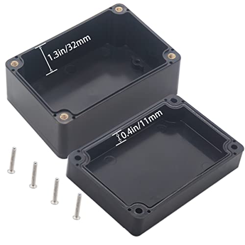 YETLEBOX Watertight Junction Box, IP67 Waterproof Project Box Durable ABS Plastic Electronic Enclosure Case for DIY Electrical Project Black 7.87" x 4.72" x 2.20"(200 x 120 x 56 mm) - Image 4