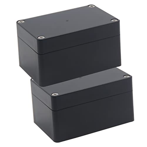 YETLEBOX Watertight Junction Box, IP67 Waterproof Project Box Durable ABS Plastic Electronic Enclosure Case for DIY Electrical Project Black 7.87" x 4.72" x 2.20"(200 x 120 x 56 mm) - Image 1