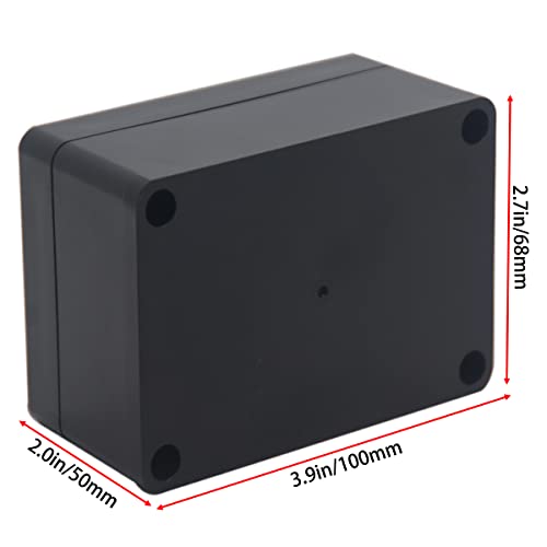 YETLEBOX Watertight Junction Box, IP67 Waterproof Project Box Durable ABS Plastic Electronic Enclosure Case for DIY Electrical Project Black 7.87" x 4.72" x 2.20"(200 x 120 x 56 mm) - Image 2