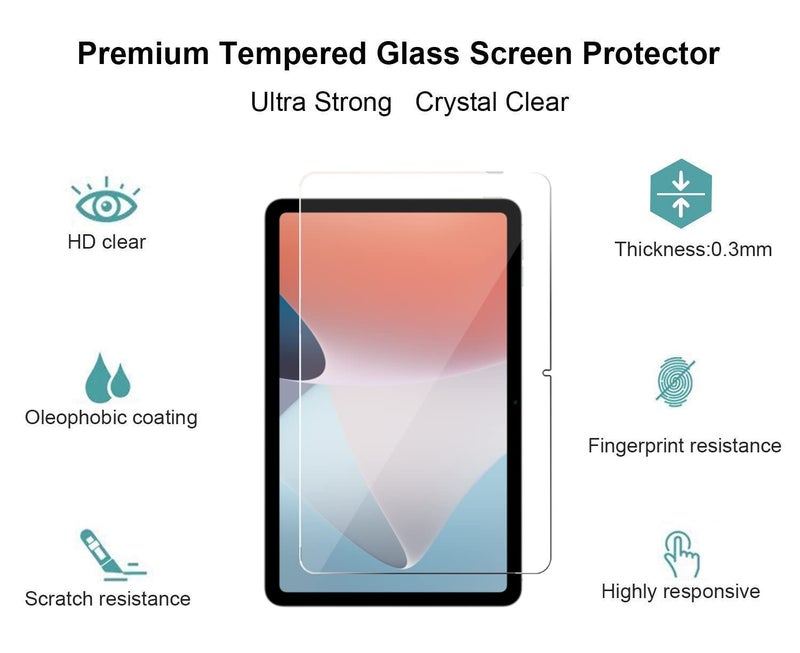 Robustrion Anti-Scratch & Smudge Proof Tempered Glass Screen Protector for Oppo Pad Air 10.36 inch - Image 2