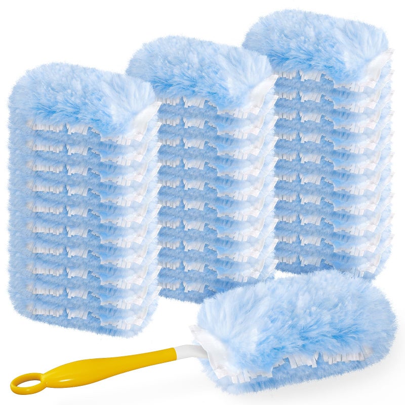 AIR U+ Duster Refill for Swiffer Duster, 30 Count Heavy Duty 2 Side 360Â° Duster Refills with 1 Handle, 4X Microfibers, Disposable Multi Surface Dusters for Cleaning - Image 1