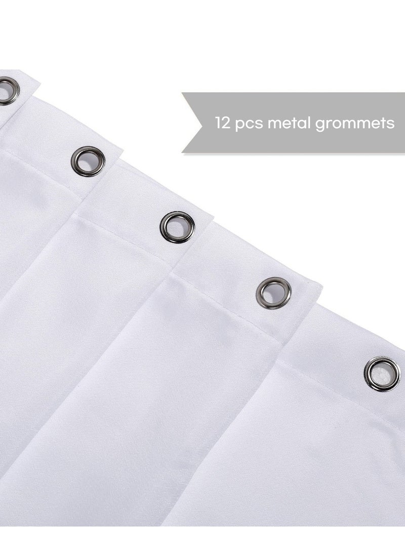 AuliceVerse 180W x 200H Gold Marble Shower Curtain Waterproof Mildew Resistant Polyester Fabric Rustproof Copper Grommets High Quality Digital Print Elegant Bathroom Decor - Image 3